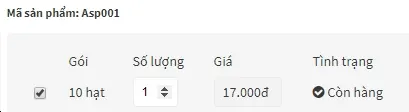 giá hạt giống măng tây tím