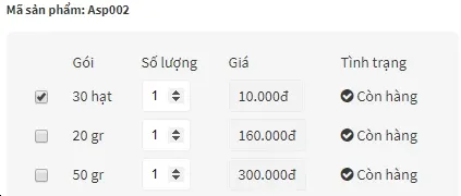 giá hạt giống măng tây xanh